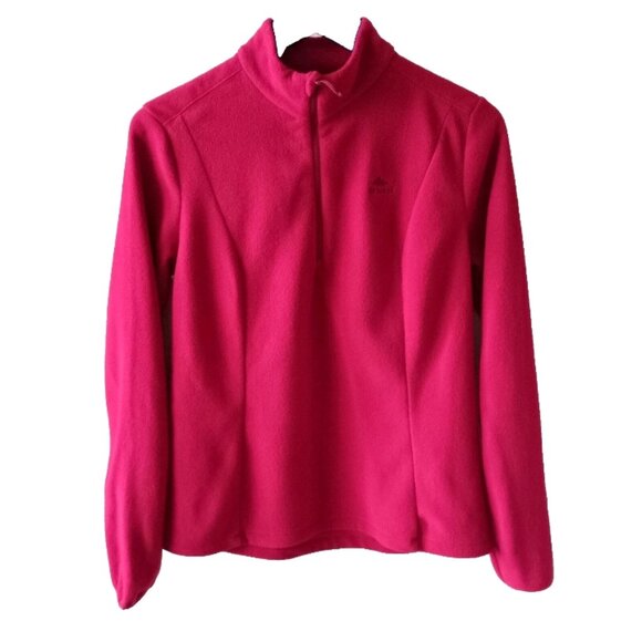 Quechua Fleece Sweater Mock neck pullover 1/4 Zipper Hiking Camping Outdoor Sz M - Picture 4 of 8